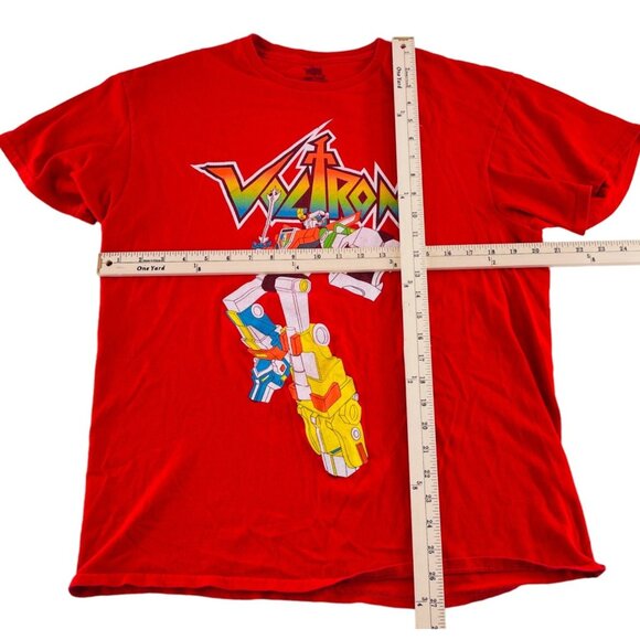 Vintage Voltron Graphic Red T-Shirt 100% Cotton Made In Honduras Short Sleeves - Picture 3 of 4